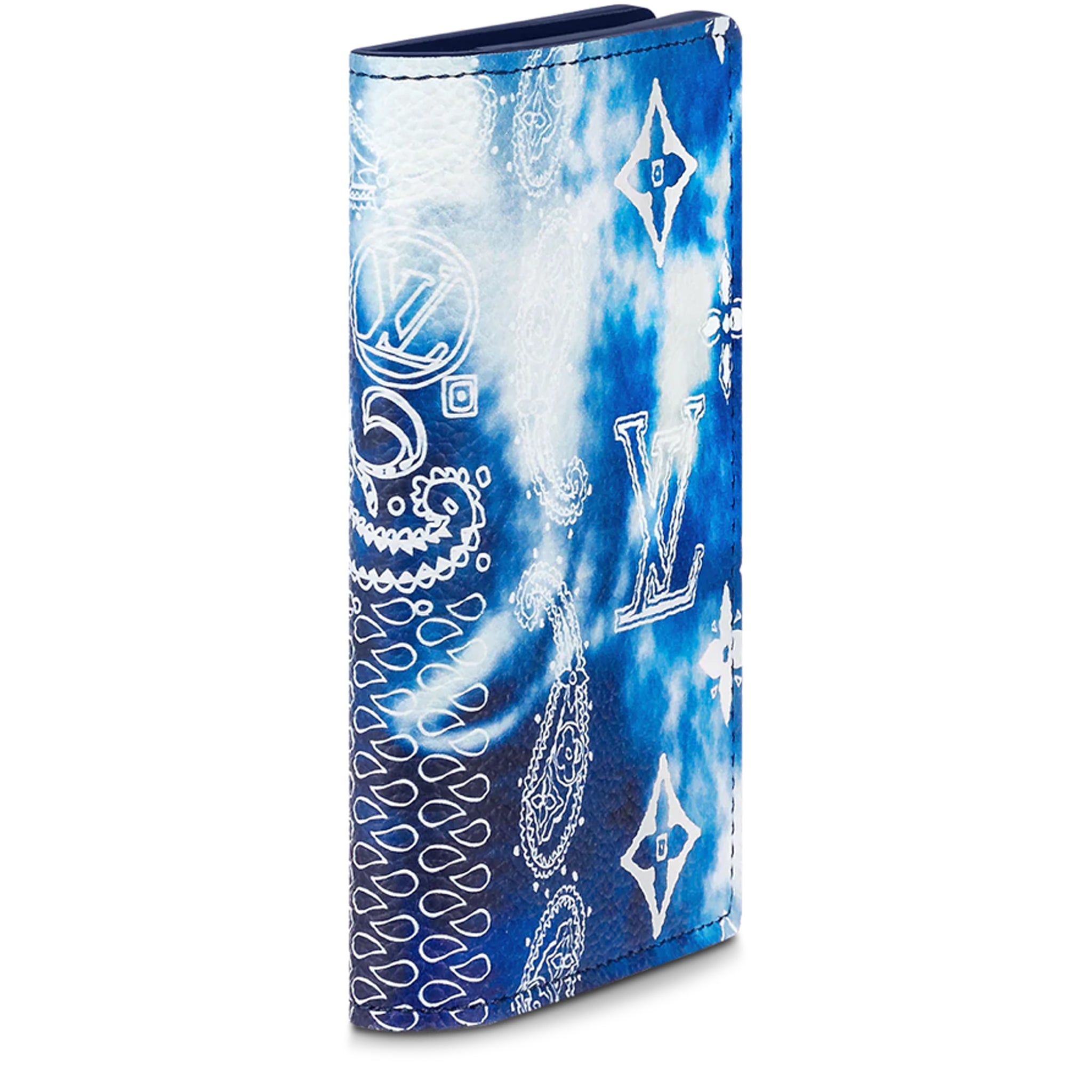 Side view of Louis Vuitton Monogram Bandana Blue Pocket Organiser